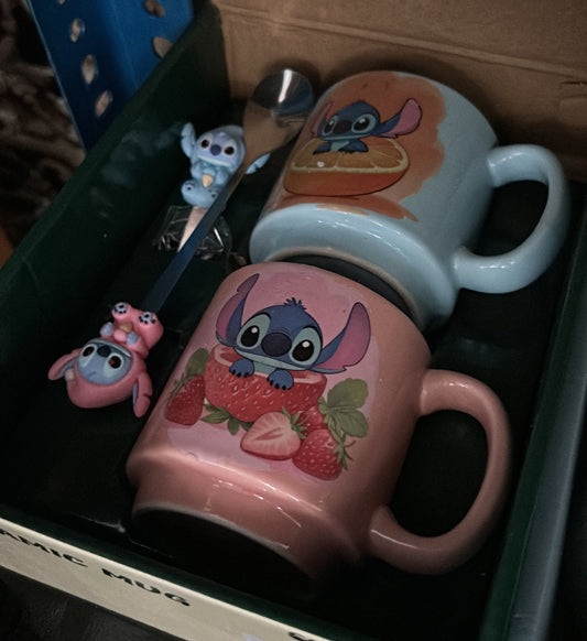 Stitch Cup Set With Spoon