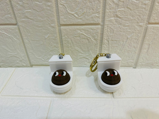 Toilet Poo Fidget Keychain