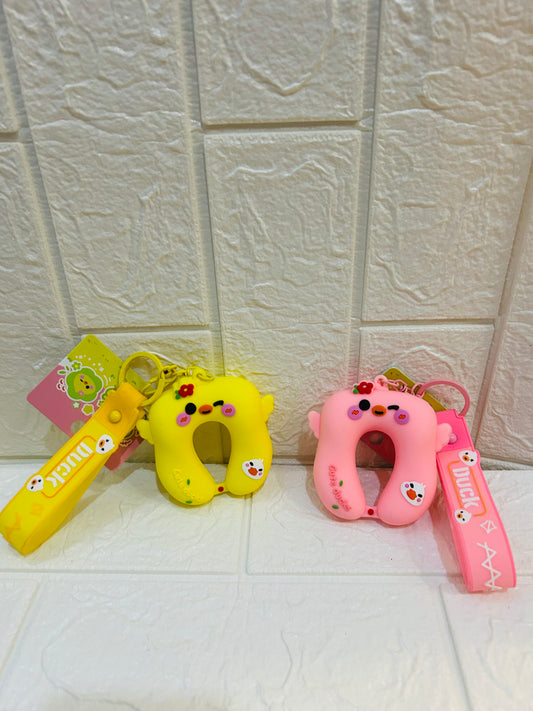 Neck Pillow Silicone Keychain